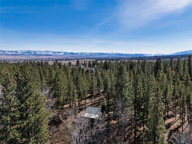807 Pheasant Run, Hamilton, MT 59840 - aerial view of a forest and a mountainous background