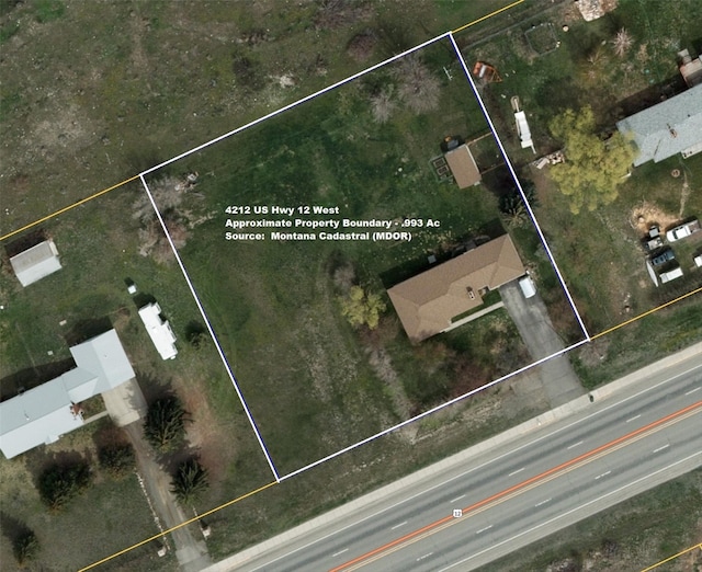 4212 W US Highway 12, Helena, MT 59601 - map / location with property parcel outlined