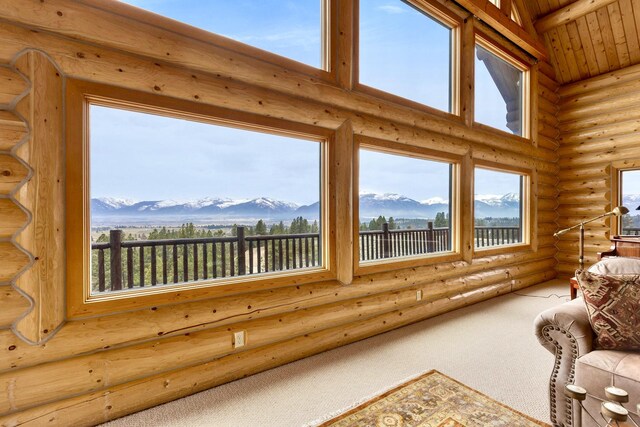 1130 Hegson Dr, Stevensville, MT 59870 - sunroom / solarium featuring a mountain view