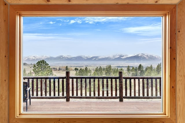 1130 Hegson Dr, Stevensville, MT 59870 - wooden terrace with a mountain view