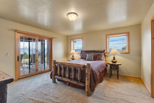 1130 Hegson Dr, Stevensville, MT 59870 - carpeted bedroom featuring access to outside, multiple windows, and baseboards