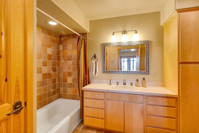 1130 Hegson Dr, Stevensville, MT 59870 - bathroom featuring shower / bath combo with shower curtain and vanity