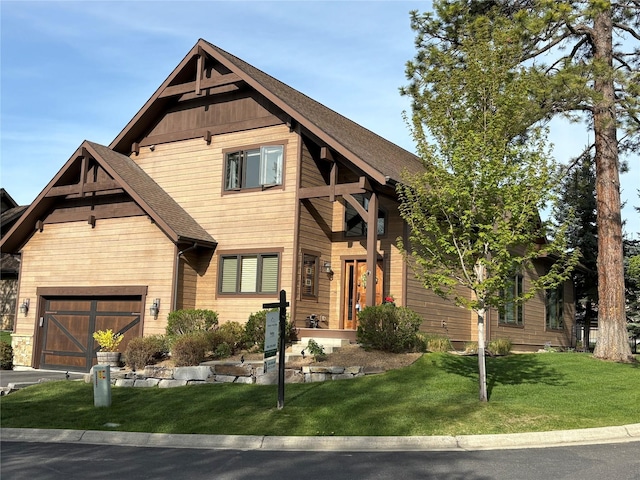 1 Rock Creek Ct, Whitefish, MT 59937 - view of front of house featuring a front yard and roof with shingles
