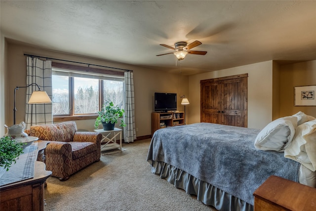 1 Rock Creek Ct, Whitefish, MT 59937 - bedroom with carpet flooring, ceiling fan, and baseboards