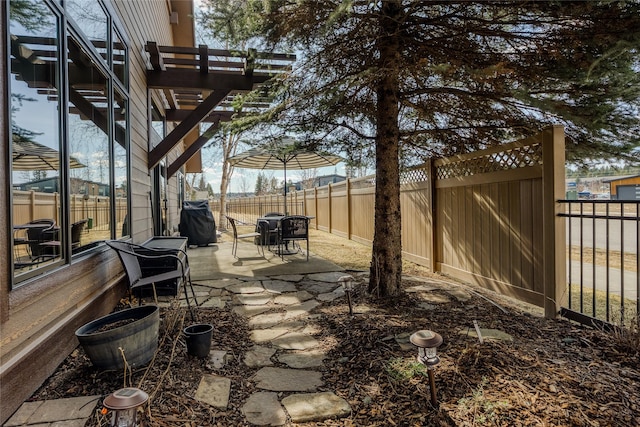 1 Rock Creek Ct, Whitefish, MT 59937 - view of patio / terrace with a fenced backyard