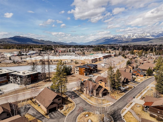 1 Rock Creek Ct, Whitefish, MT 59937 - aerial perspective of suburban area featuring a mountain backdrop