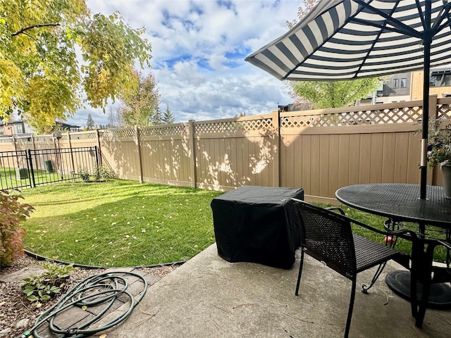 1 Rock Creek Ct, Whitefish, MT 59937 - view of yard with a patio area and outdoor dining area