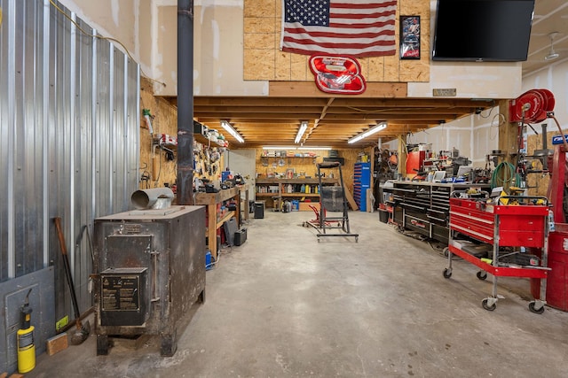 253 Aero Ln, Bigfork, MT 59911 - misc room with a workshop area and concrete floors