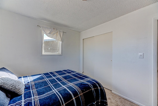 1318 Cole Ave, Helena, MT 59601 - bedroom with carpet, a textured ceiling, and a closet