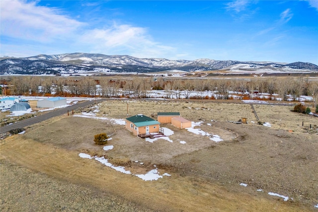 433 Swamp Creek Rd, Wise River, MT 59762 - snowy aerial view featuring a mountain view