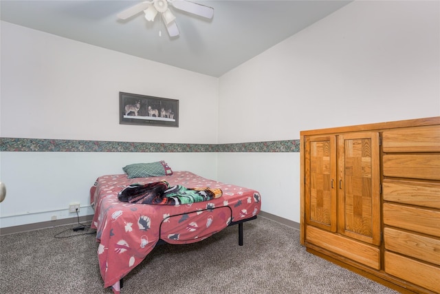 433 Swamp Creek Rd, Wise River, MT 59762 - bedroom with a ceiling fan, carpet floors, and baseboards