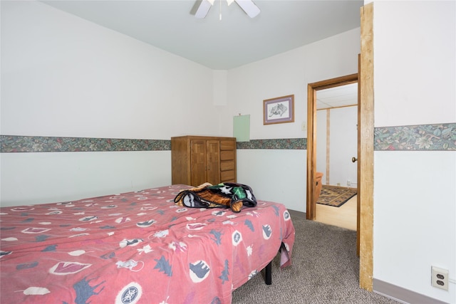 433 Swamp Creek Rd, Wise River, MT 59762 - carpeted bedroom featuring ceiling fan
