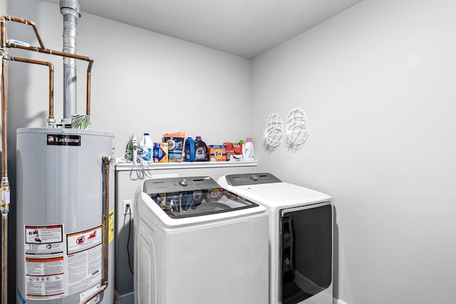 2009 Meriwether Ct, Great Falls, MT 59405 - washroom with separate washer and dryer, gas water heater, and laundry area