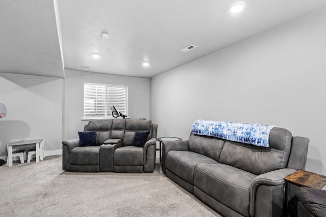2009 Meriwether Ct, Great Falls, MT 59405 - carpeted living area featuring recessed lighting, baseboards, and visible vents
