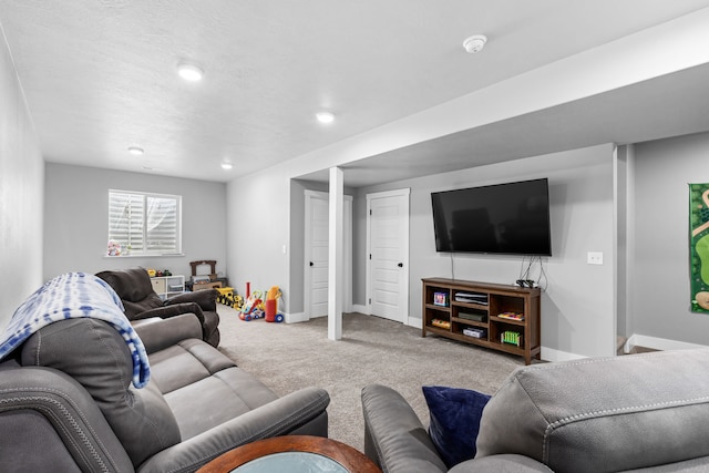 2009 Meriwether Ct, Great Falls, MT 59405 - living area with baseboards, recessed lighting, and carpet flooring