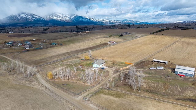 552 Pat Ln, Stevensville, MT 59870 - bird's eye view featuring a mountain view and a rural view
