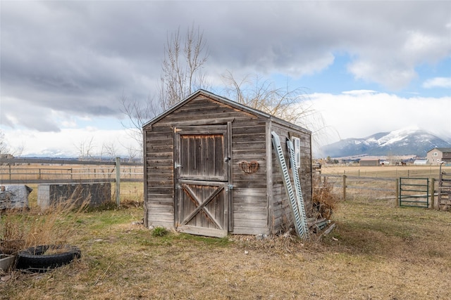 552 Pat Ln, Stevensville, MT 59870 - view of shed featuring fence and a mountain view