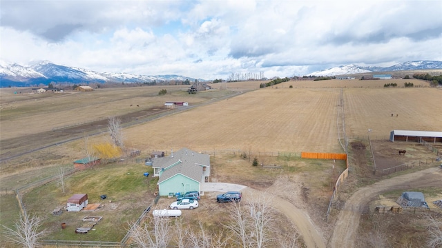 552 Pat Ln, Stevensville, MT 59870 - birds eye view of property featuring a mountain view and a rural view