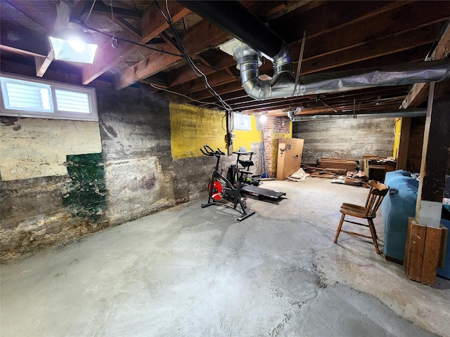 view of basement