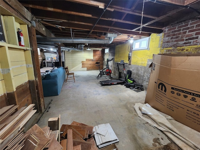 view of basement