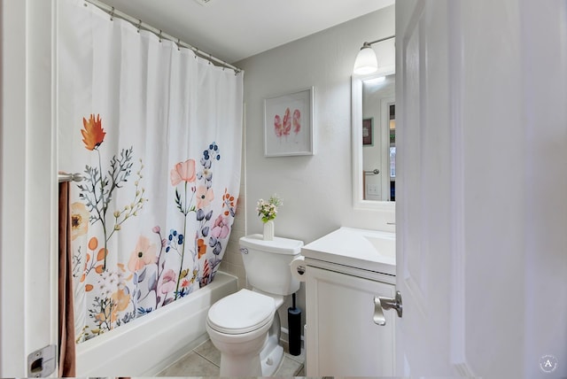 1565 Beaverhead Rd, Helena, MT 59602 - full bathroom featuring toilet, vanity, tile patterned flooring, and shower / bath combo