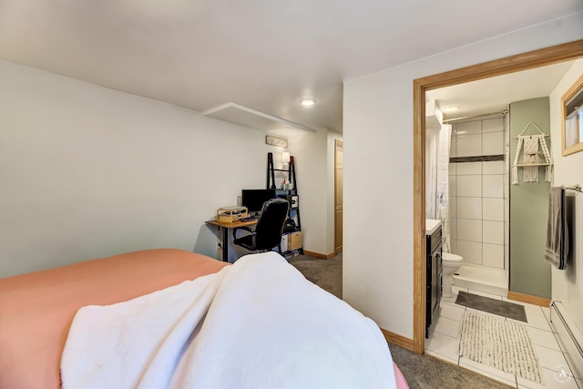 1565 Beaverhead Rd, Helena, MT 59602 - bedroom with baseboards, carpet floors, ensuite bath, and recessed lighting