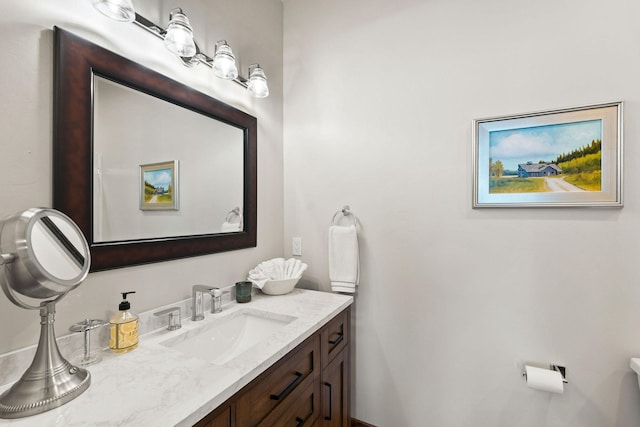 85 Meadows Dr, Whitefish, MT 59937 - half bathroom featuring vanity and toilet