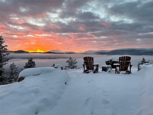 85 Meadows Dr, Whitefish, MT 59937 - yard layered in snow with a mountain view