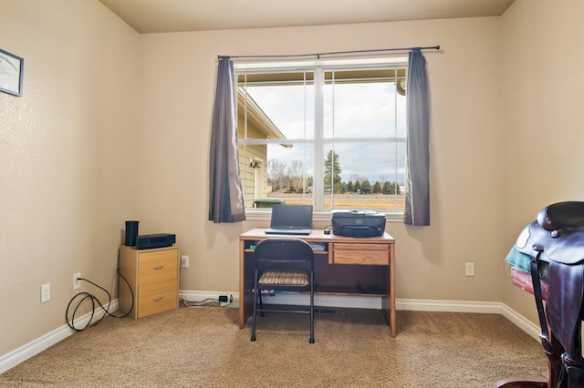 369 Gold Ct, Florence, MT 59833 - home office featuring carpet and baseboards