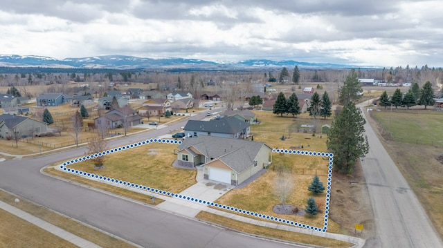 369 Gold Ct, Florence, MT 59833 - aerial perspective of suburban area with mountains