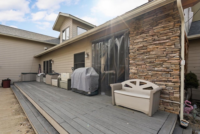 229AND231 Harbor Dr, Bigfork, MT 59911 - wooden terrace featuring area for grilling