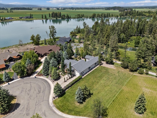 229AND231 Harbor Dr, Bigfork, MT 59911 - aerial view of property and surrounding area featuring a nearby body of water