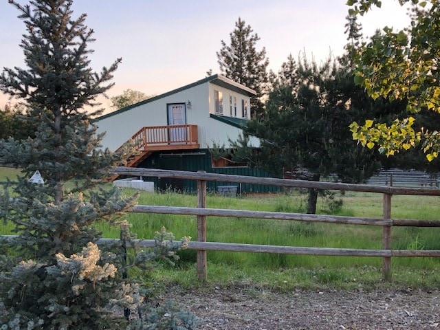 19066 King Rd, Florence, MT 59833 - view of property exterior at dusk
