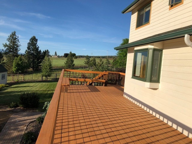 19066 King Rd, Florence, MT 59833 - deck with a lawn and fence