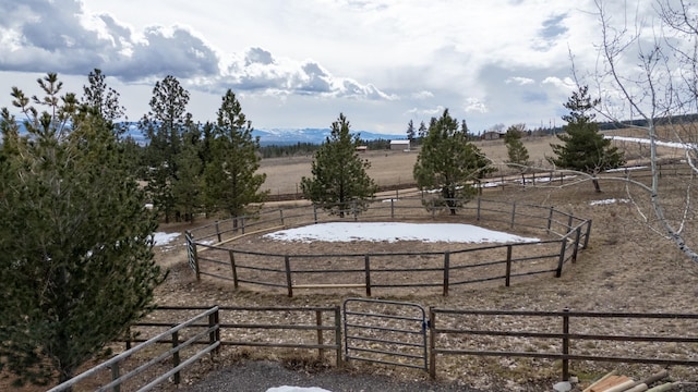 19066 King Rd, Florence, MT 59833 - view of yard with an enclosed area and a rural view