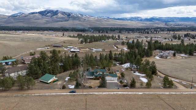 19066 King Rd, Florence, MT 59833 - bird's eye view featuring a mountain view and a rural view