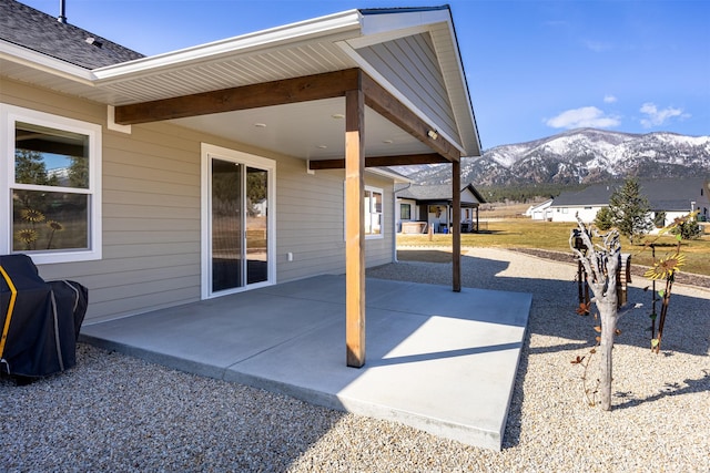 376 Cowboy Ct, Florence, MT 59833 - view of patio / terrace with a mountain view