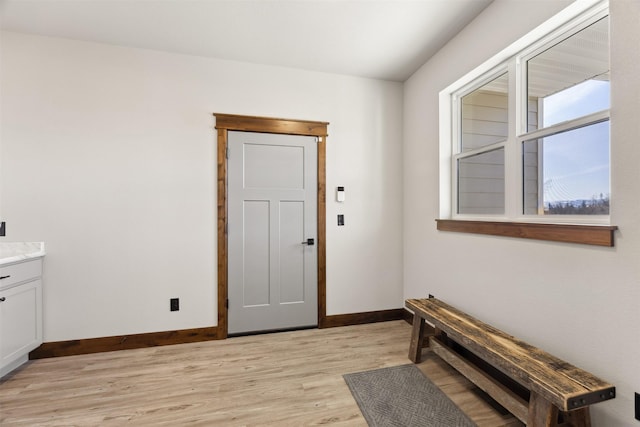 376 Cowboy Ct, Florence, MT 59833 - foyer entrance with baseboards and light wood-type flooring