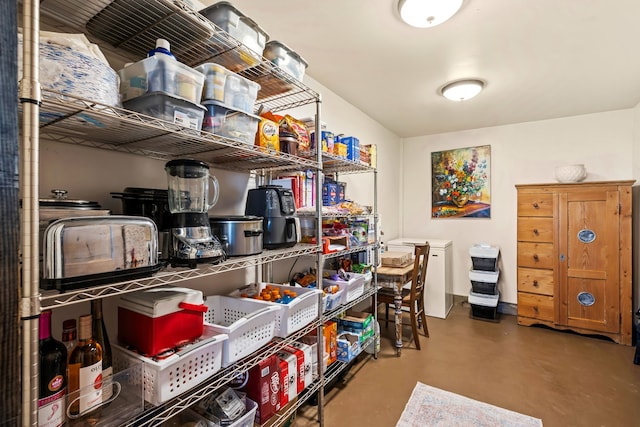 view of storage area