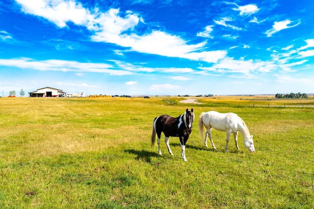 exterior space featuring a rural view