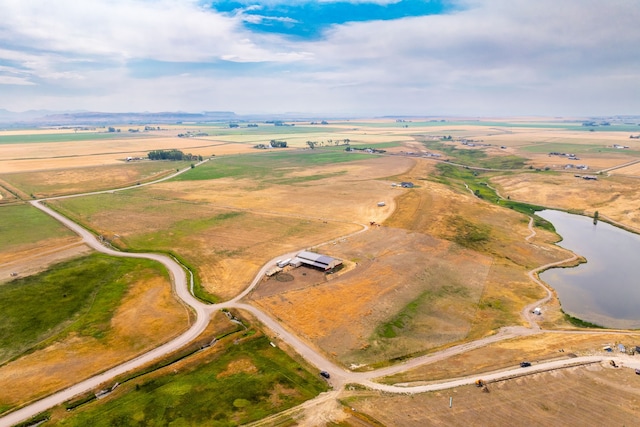 drone / aerial view with a rural view