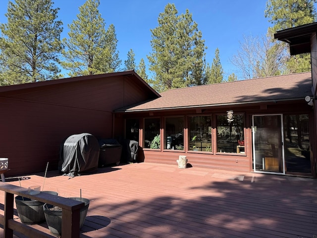 675 Bobcat Ln, Hamilton, MT 59840 - wooden terrace featuring a grill