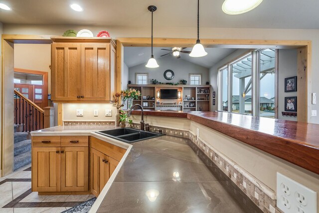 230 Camp Crook Ave, Kalispell, MT 59901 - dining area with a chandelier, inlaid floor details, light tile patterned floors, and a baseboard heating unit