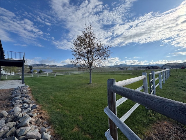 5620 Fairview Ln, Florence, MT 59833 - view of yard featuring fence, a mountain view, and a rural view