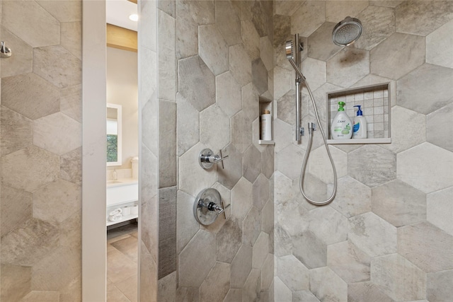 280 Cowgirl Cv, Eureka, MT 59917 - full bath featuring vanity and tiled shower