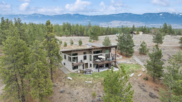 280 Cowgirl Cv, Eureka, MT 59917 - drone / aerial view featuring a mountain view