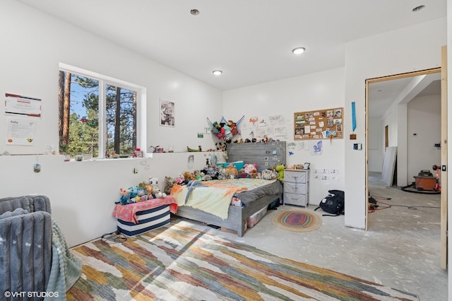 bedroom featuring recessed lighting