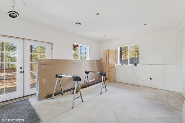 interior space featuring french doors
