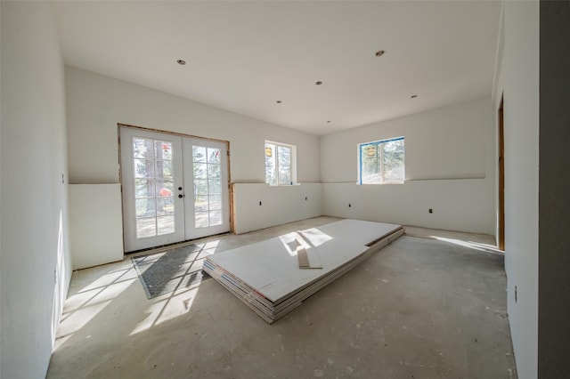 empty room with french doors