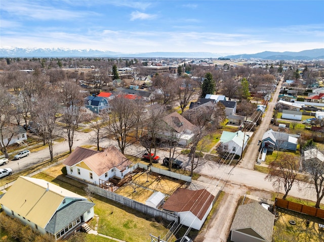 744 2nd Ave W, Kalispell, MT 59901 - aerial view of residential area with a mountain backdrop